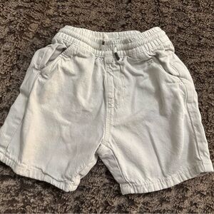 Zara White Casual Cotton Shorts